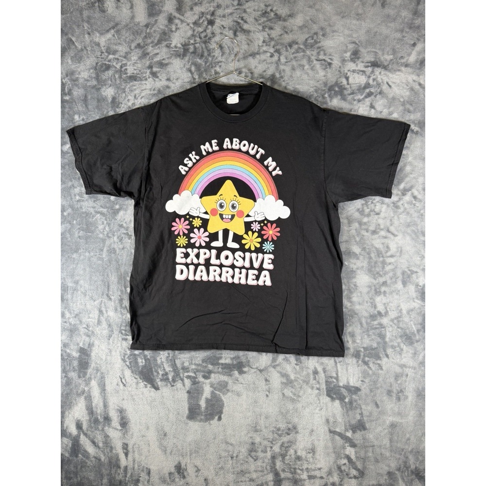 Ask Me About My Explosive Diarrhea T-Shirt 2XL Men's